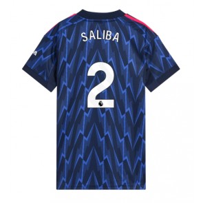 Arsenal William Saliba #2 Replika Udebanetrøje Dame 2025-26 Kortærmet